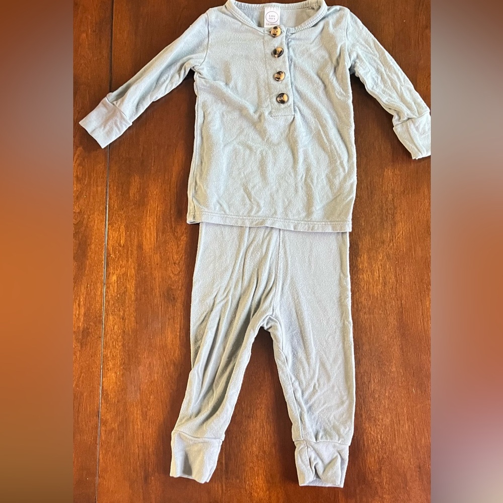 Lou Lou & Company 3-6 month pant set. Light green/teal
